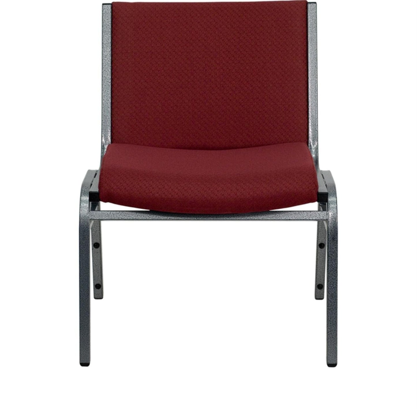 Flash Furniture HERCULES Series Big & Tall 1000 lb. Rated Burgundy Fabric Stack Chair with Ganging Bracket