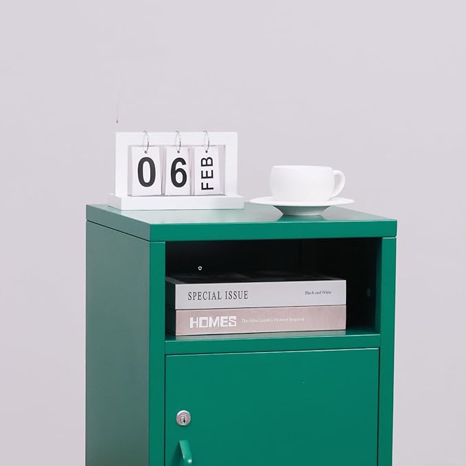 ALBAD Compact Metal Nightstand