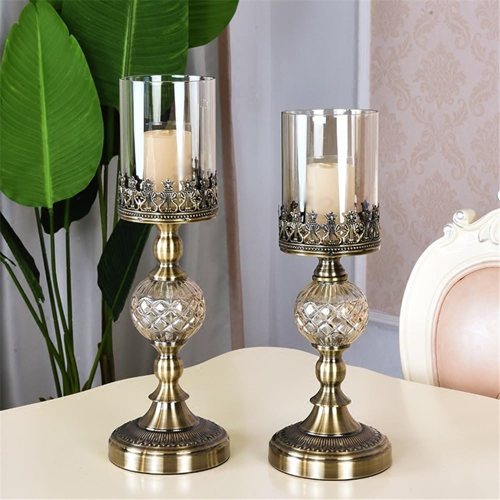 Candlestick Holders Luxury Table Decoration Metal Candle Holder for Home Wedding Event and Party Festival Candle Holders(Small)