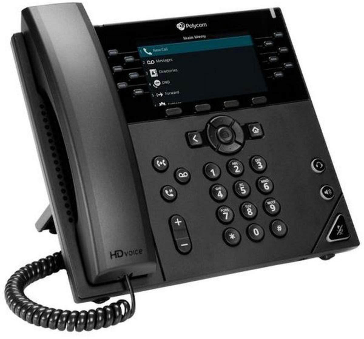 Poly (Plantronics + Polycom) Poly - VVX 450 Business IP Phone (Polycom) - 12-Line, Color IP Desk Phone with Handset - POE - 4.3' Color LCD Display