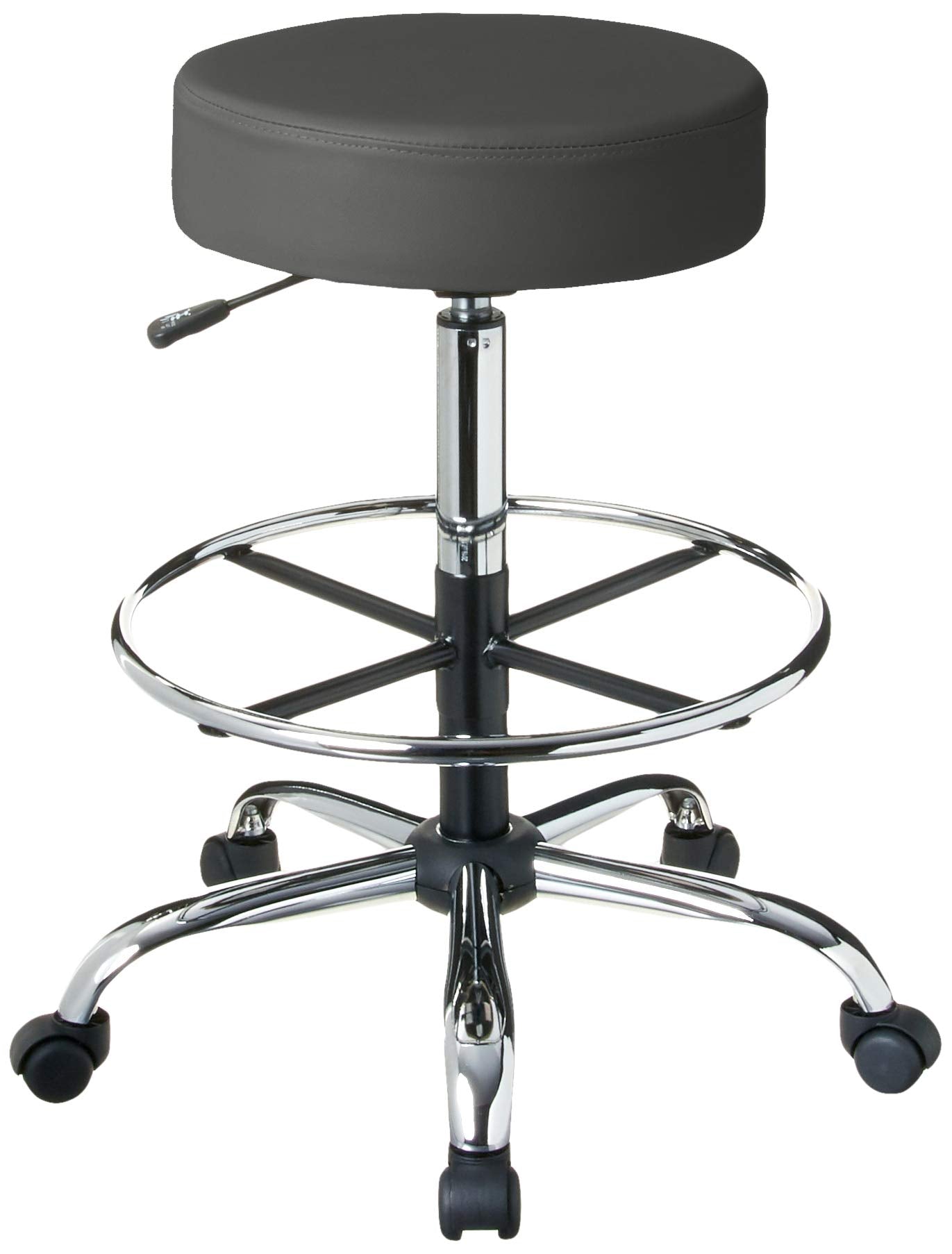 Boss Office Products Adjustable 16" Drafting Stool, Grey