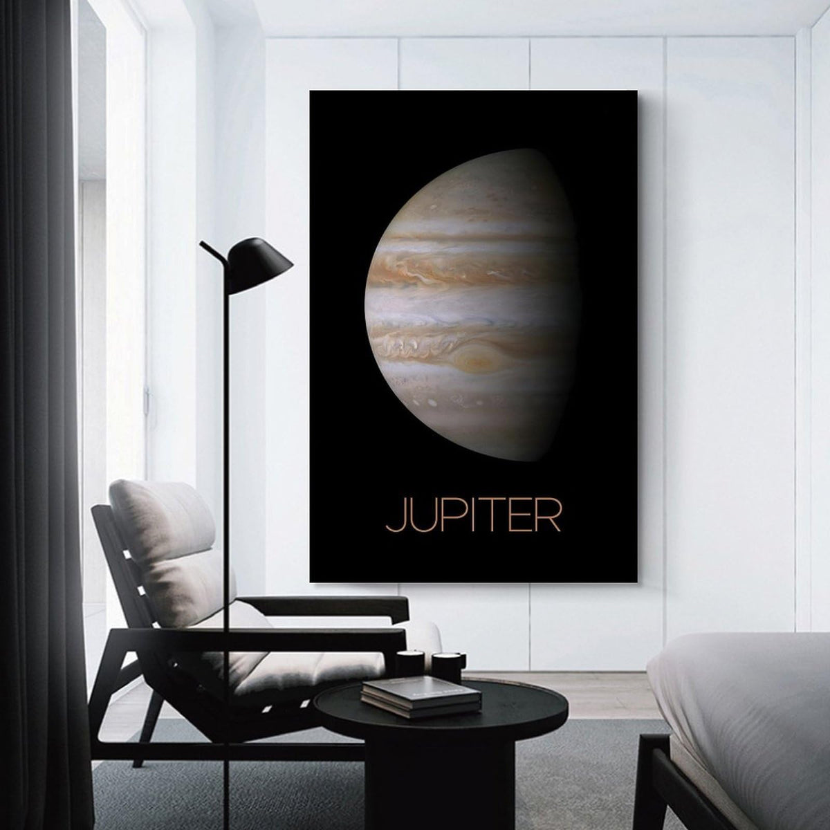 XIAOLOUTINYU Solar System Canvas Wall Art - Jupiter Planet Space Poster for Kids Room Bedroom Classroom, STEM Educational Astronomy Decor, Science Gift for Boys Girls Teens, 16x24 Inch Unframed