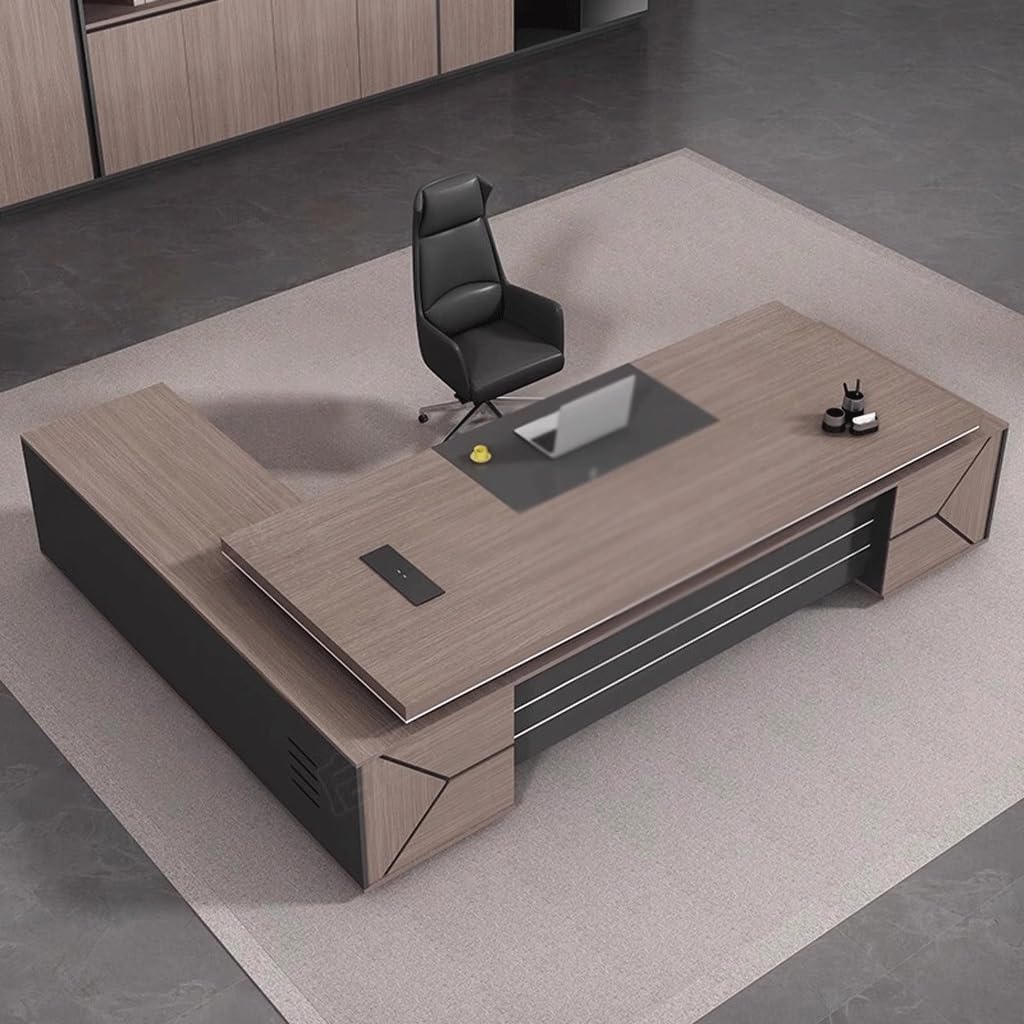 ULTRAWAVE Computer Desk Home Office Desk Boss Desk Office Manager Desk Simple CEO Desk Furniture