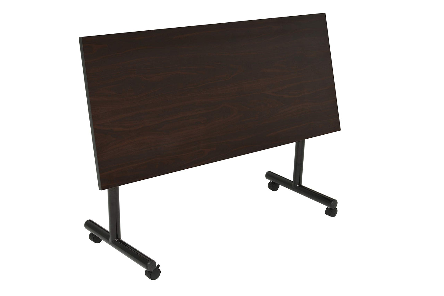 Kobe 48" Flip Top Mobile Training Table- Mocha Walnut