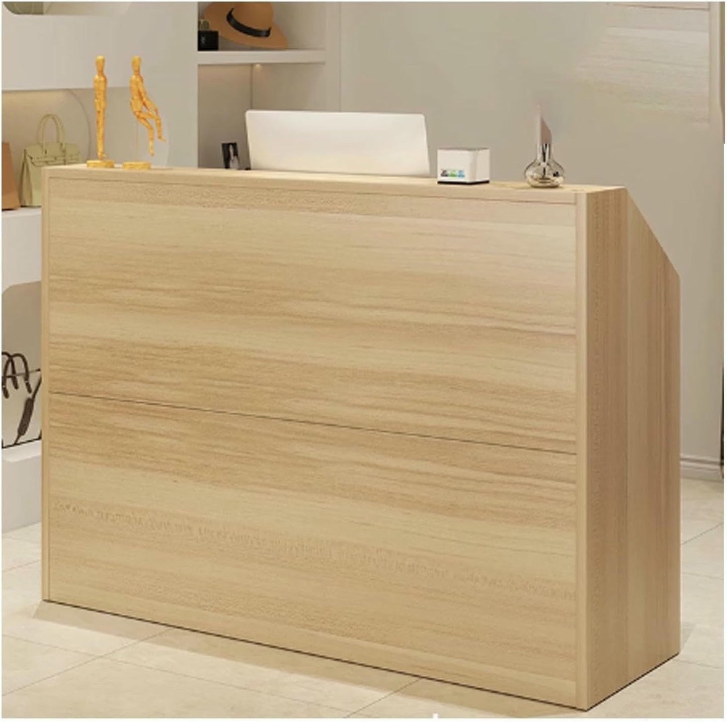GFXYQPDNV Simple Front Desk Reception Counter, Modern Office Reception Desk with Lockable Drawer, for Store Hotel Office
