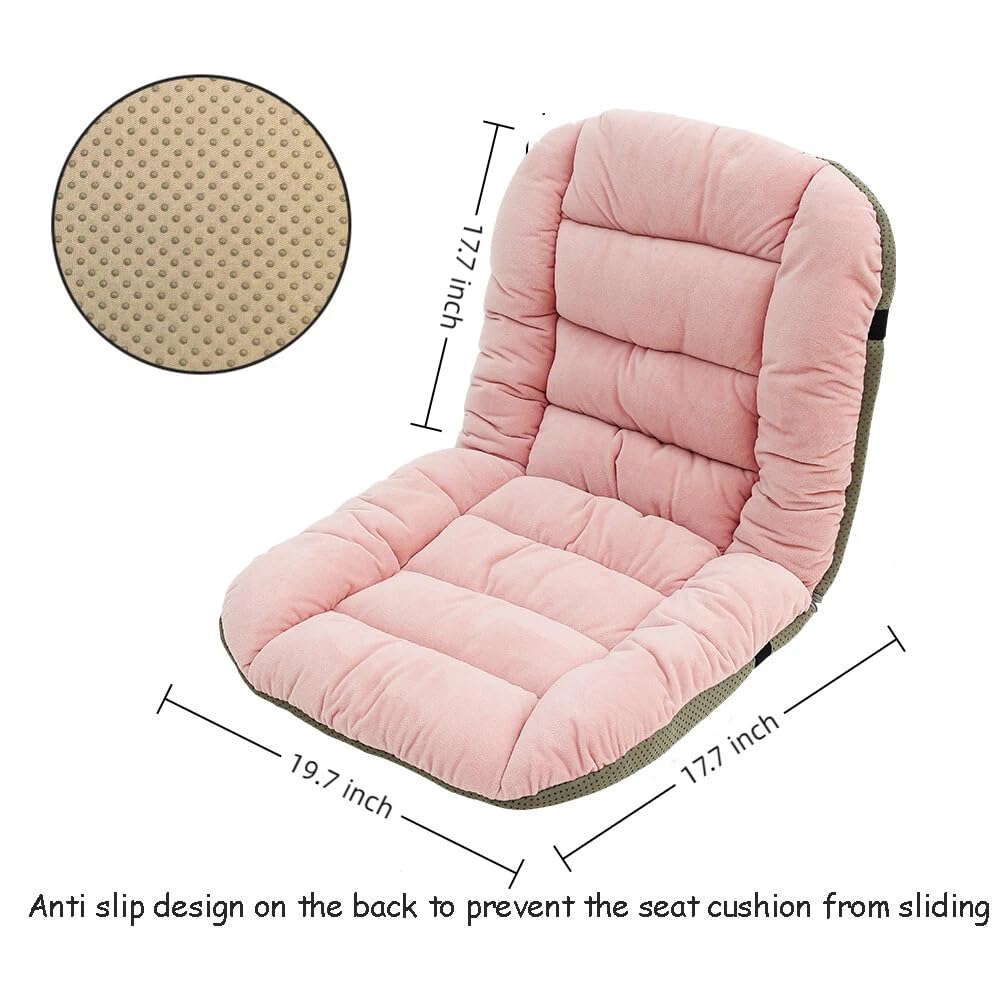 Zxioral Office Chair Cushion，Desk Chair Cushion with High Back Support, Seat Cushion with Non-Slip Bottom for Home Dining Room Kitchen (Dark Gray)