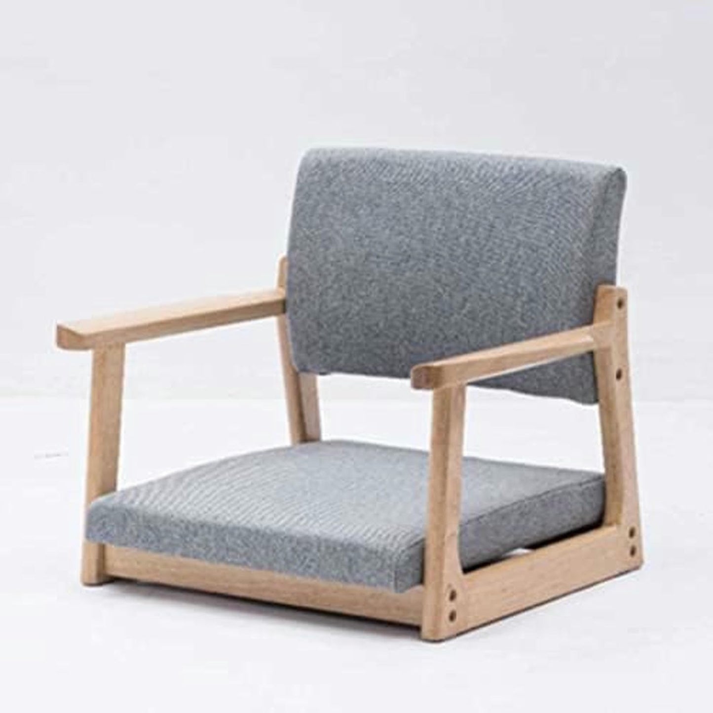 MNJVCFDS Floor Chair Japanese Floor Chair Legless Bay Window Backrest Lazy Chair with Armrests, Portable Japanese Tatami Chair, Meditation Floor Solid Wood Seating Chairs