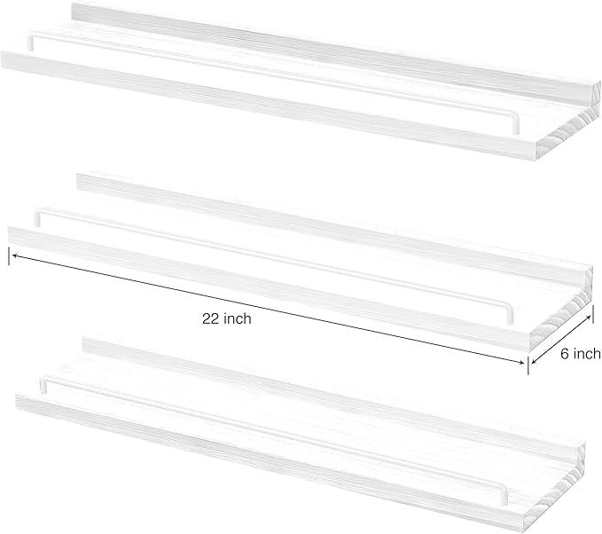 RYOFOBETTO 22 inches Long Floating Shelves, Bathroom Decor Shelves Over Toilet