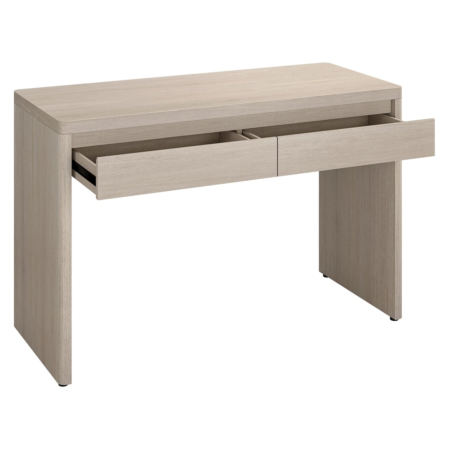Henn&Hart 48" Modern Rectangular Wooden Home Office Desk Computer Desk Writing Table with 2 Storage Drawers for Home Office, Medium Walnut