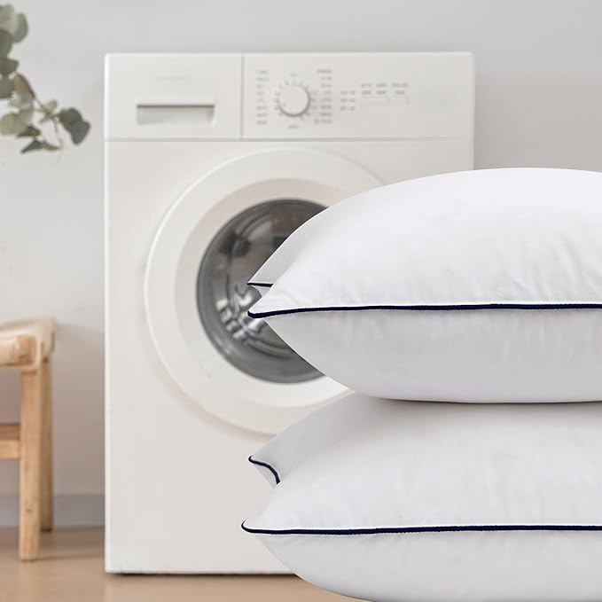 MIULEE Goose Feather Down 28x28 Euro Pillow Insert Set of 2