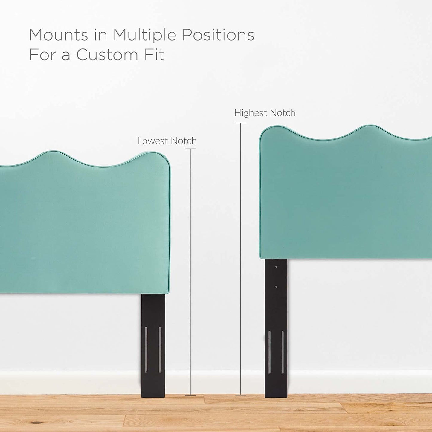 Modway Athena Performance Velvet Full/Queen Headboard in Mint