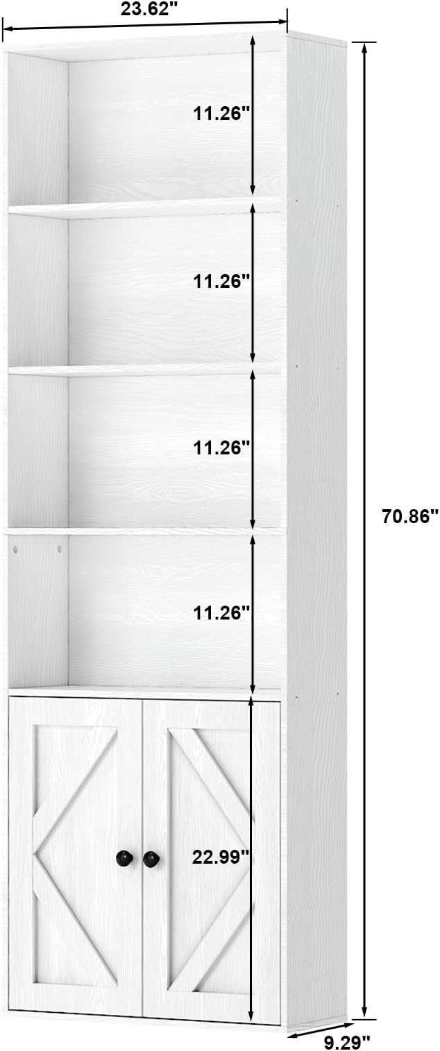Bookshelf, 6-Tier Floor Bookcase