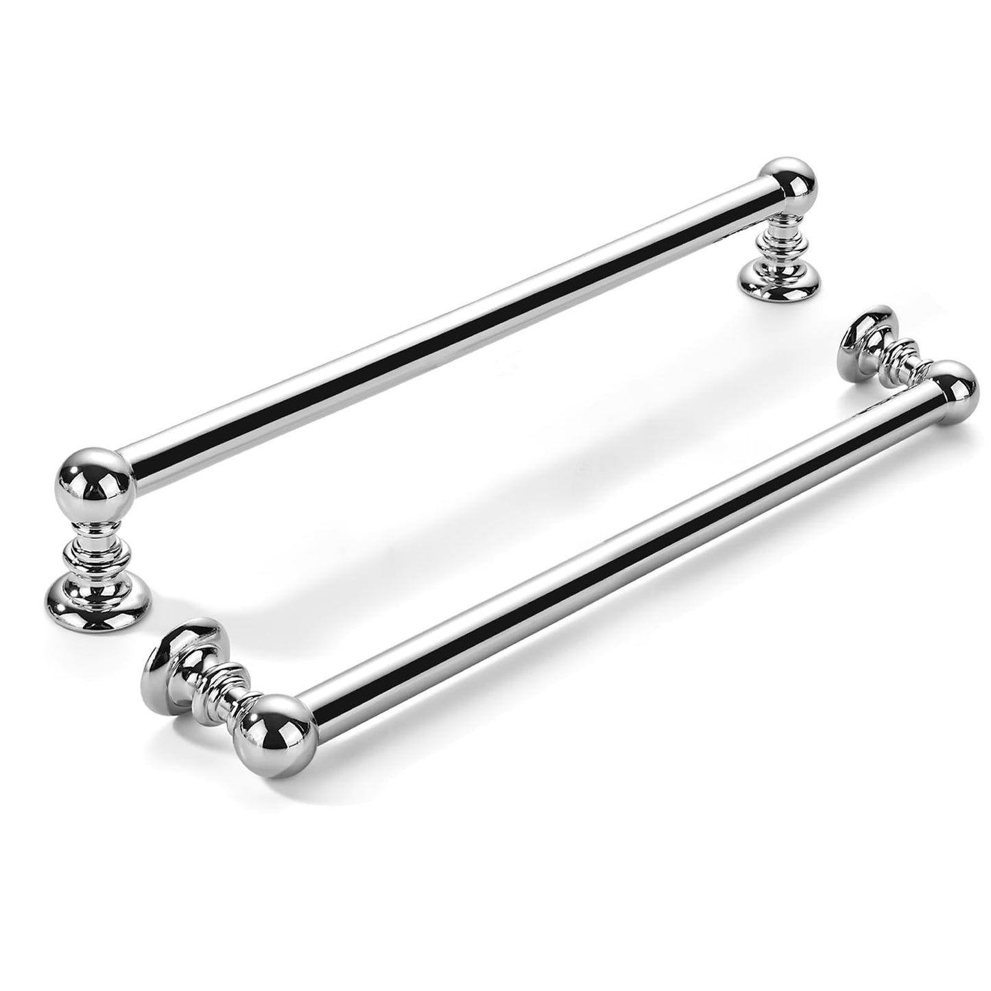 khtumeware 10 Pack 8 inch(203mm) Hole Center Vibrant Polished Chrome Cabinet Pulls Solid Heavy-Duty Kitchen Cabinet Hardware for Drawers Dressing Table Bathroom Handle