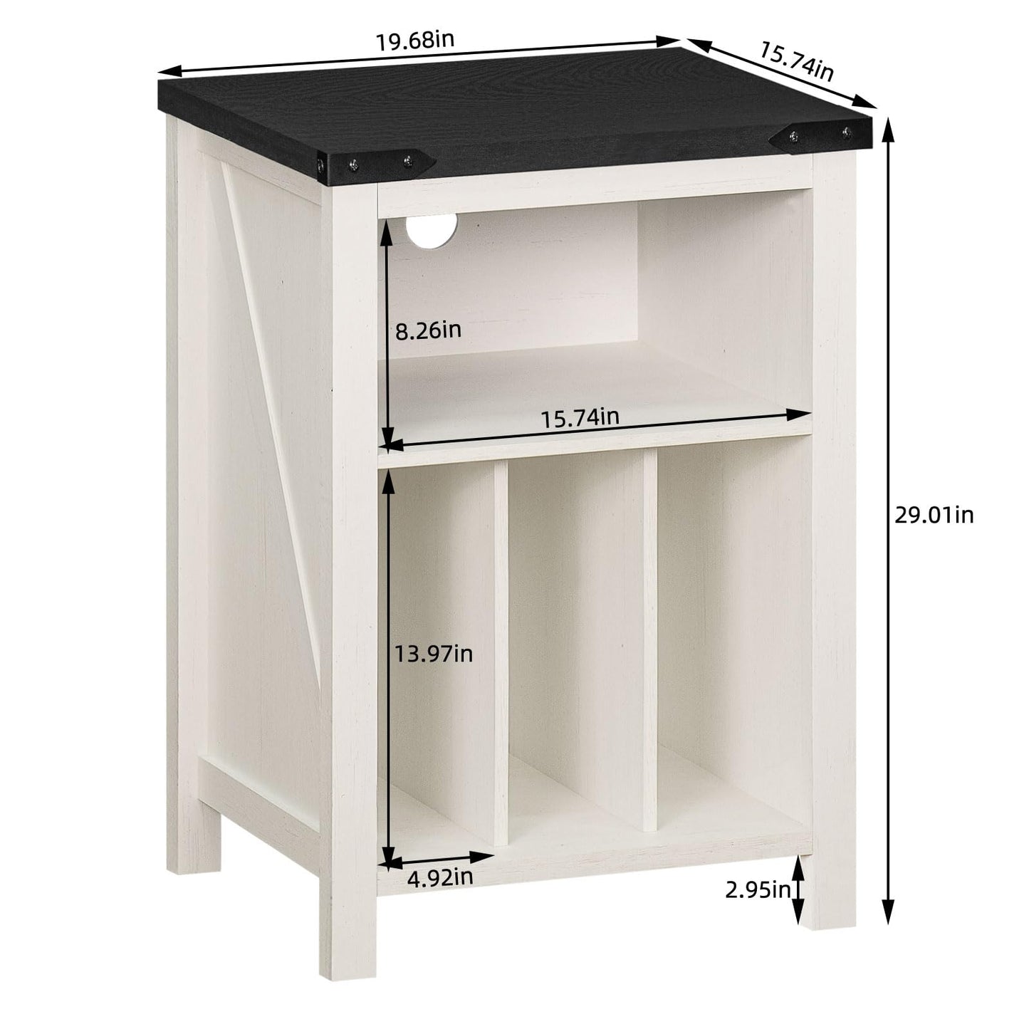 Joaxswe Record Player Stand with Vinyl Record Storage,White Record Player Table Holds up to 160 Albums,Large Wood Turntable Stand Cabinet Dispaly Shelf for Living Room,Bedroom,Office