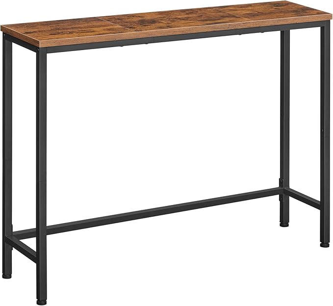 HOOBRO Narrow Console Table, 39.4" Small Entryway Table, Thin Sofa Table