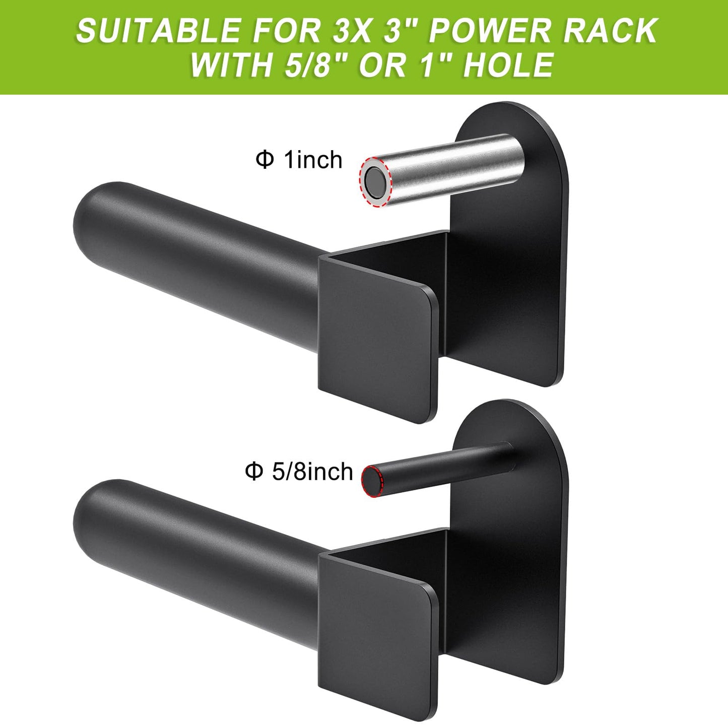 Kipika Strength Training Bundle: Weight Plate Holder & Safety Spotter Arms for Power Cages