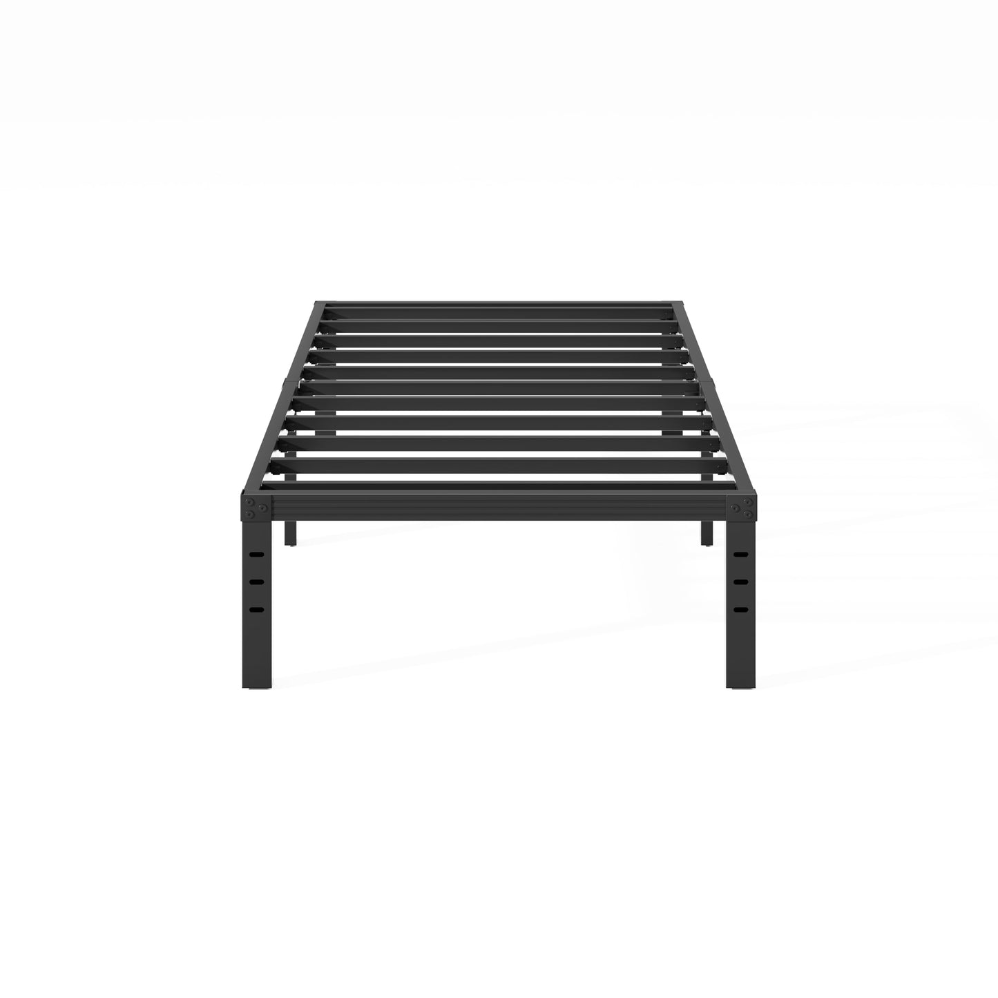 COMASACH Twin XL Bed Frame 18 Inch Tall Metal Steel Slats with Heavy Duty Support for Mattress, No Box Spring Needed,Noise-Free,Easy Assembly