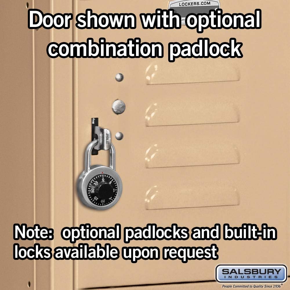 Salsbury Industries 65152TN-U Five Tier Box Style 12-Inch Wide 5-Feet High 12-Inch Deep Unassembled Standard Metal Locker, Tan Brown