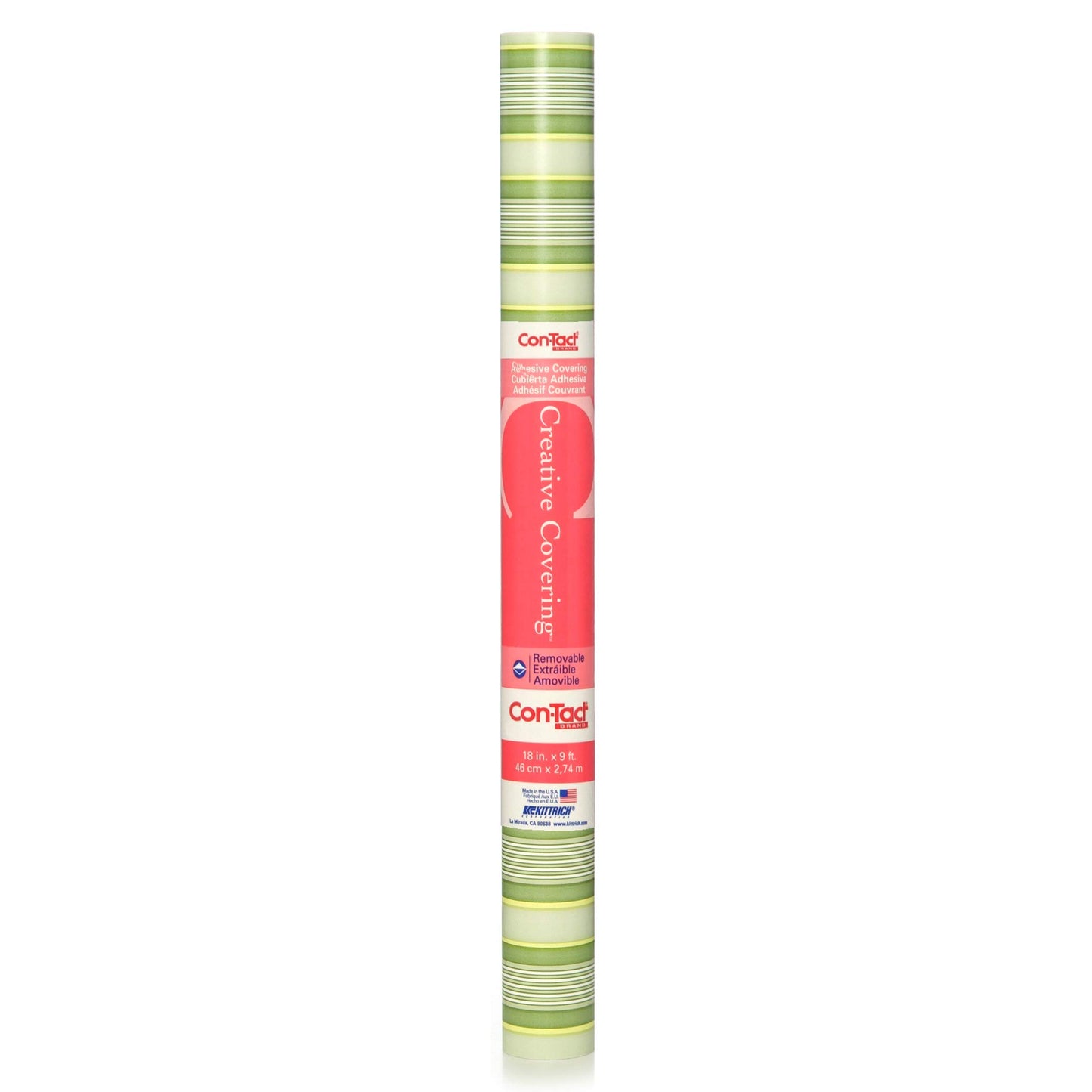 Con-Tact Brand Creative Covering, Self-Adhesive Shelf and Drawer Liner, Multi-Purpose Vinyl Roll, Easy to Use and Apply | Peel & Stick, 18'' x 9', | Canopy Lime