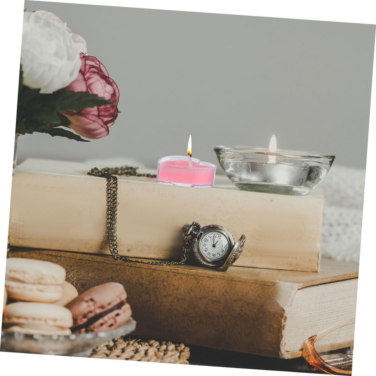 FOMIYES 9Pcs Smokeless Tea Wax Heart Shaped Scented Candles with Paraffin Wax Romantic Proposal Decoration for Home Wedding Birthday Soft for Eye Protection