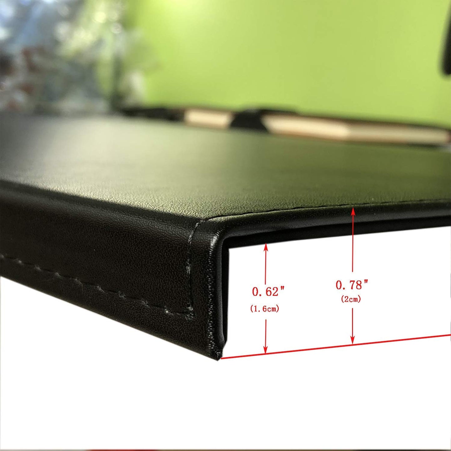 AKOZLIN 27.55”x 15.8" Soft PU Leather Surface Office Desk Mouse Mat Anti-Push Pad with Full Grip Fixation Lip Table Blotter Edge-Locked Protector