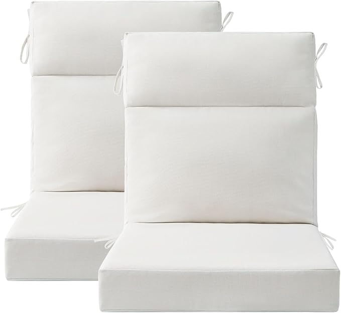 Unimatta Outdoor High Back Chair Cushion Seat Pads, 44 x 21 Inch