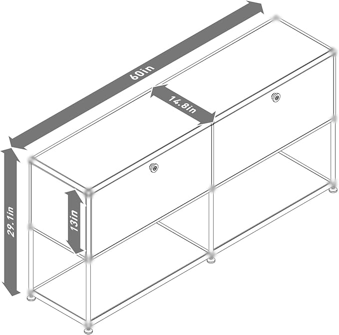 Modern Storage Cabinet Yellow F Versatile Free-Standing Organizer