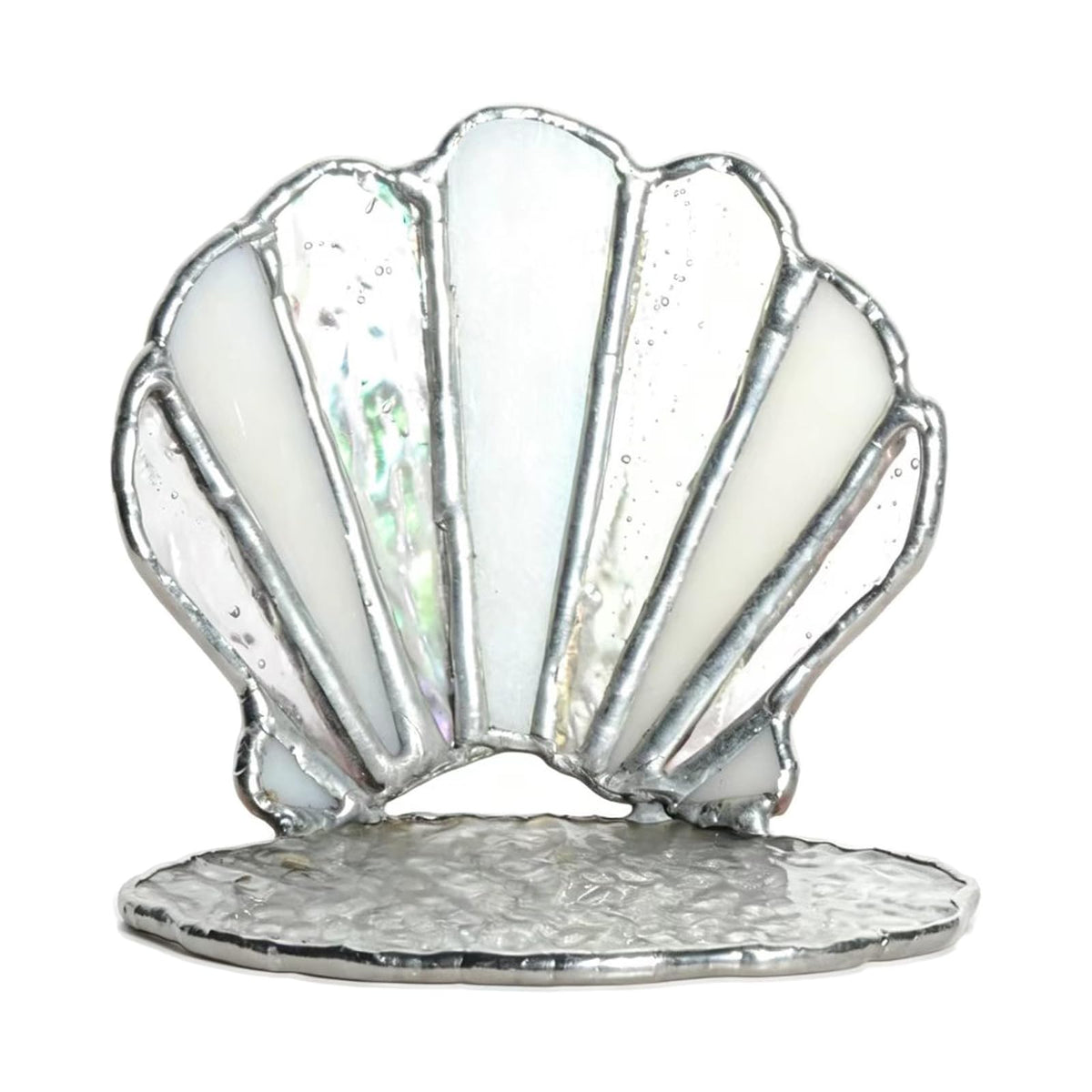 Handmade Stained Glass Shell Candle Holder - Elegant Tabletop Decor for Living Room, Bedroom & Dining Room, for Women, Mom & Wife for Valentine's Day, Christmas, Birthday & Anniversary