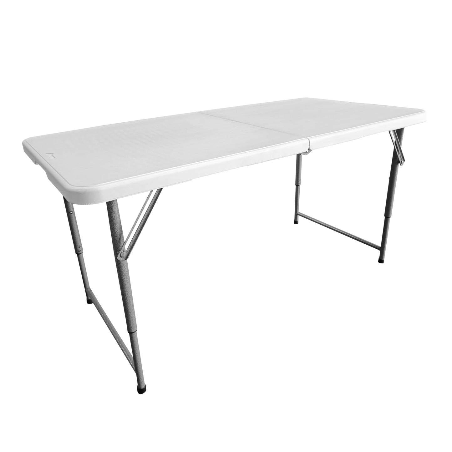 Techni Home Height Adjustable 4 FT Granite White Folding Table – Premium 4 Foot Folding Table Ideal for Camping, Picnic, Party or as Kids Table