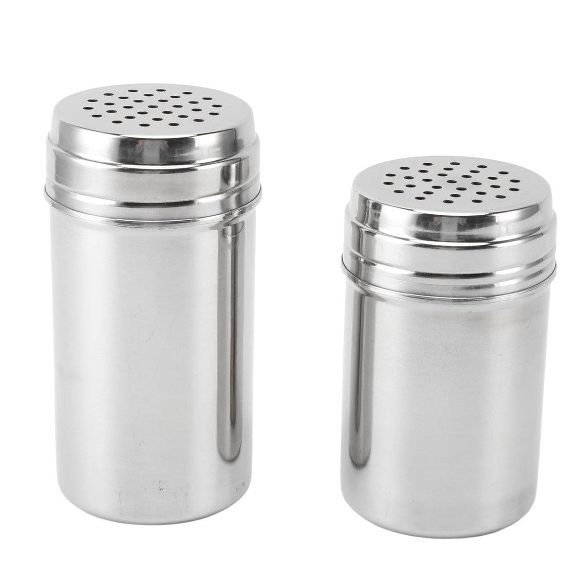 Condiment Shaker, 2PCS 304 Stainless Steel Adjustable Pour Holes Seasoning Dispenser Container Restaurant Organizing Cup for Kitchen Barbecue Camping (Type 2)