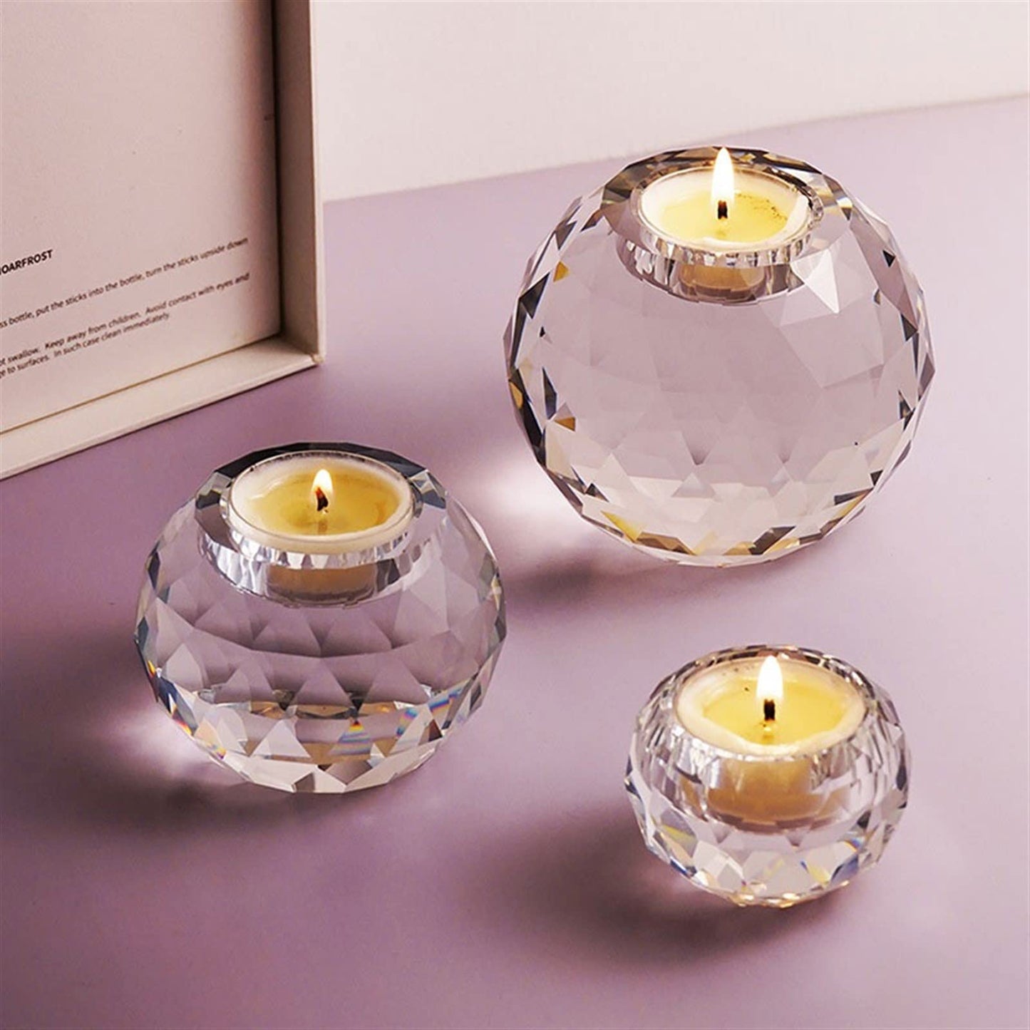 Candle Sconces Modern Simple Glass Candlestick Small Decorative Candlestick Holder Table Decoration Candle Stand/Display Candelabra (Size : L)