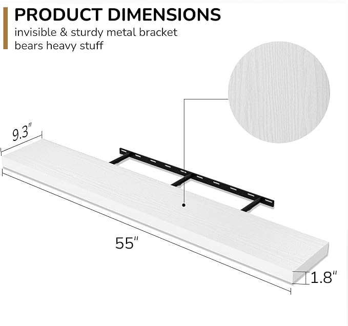 Fun Memories 55 Inch Floating Shelves