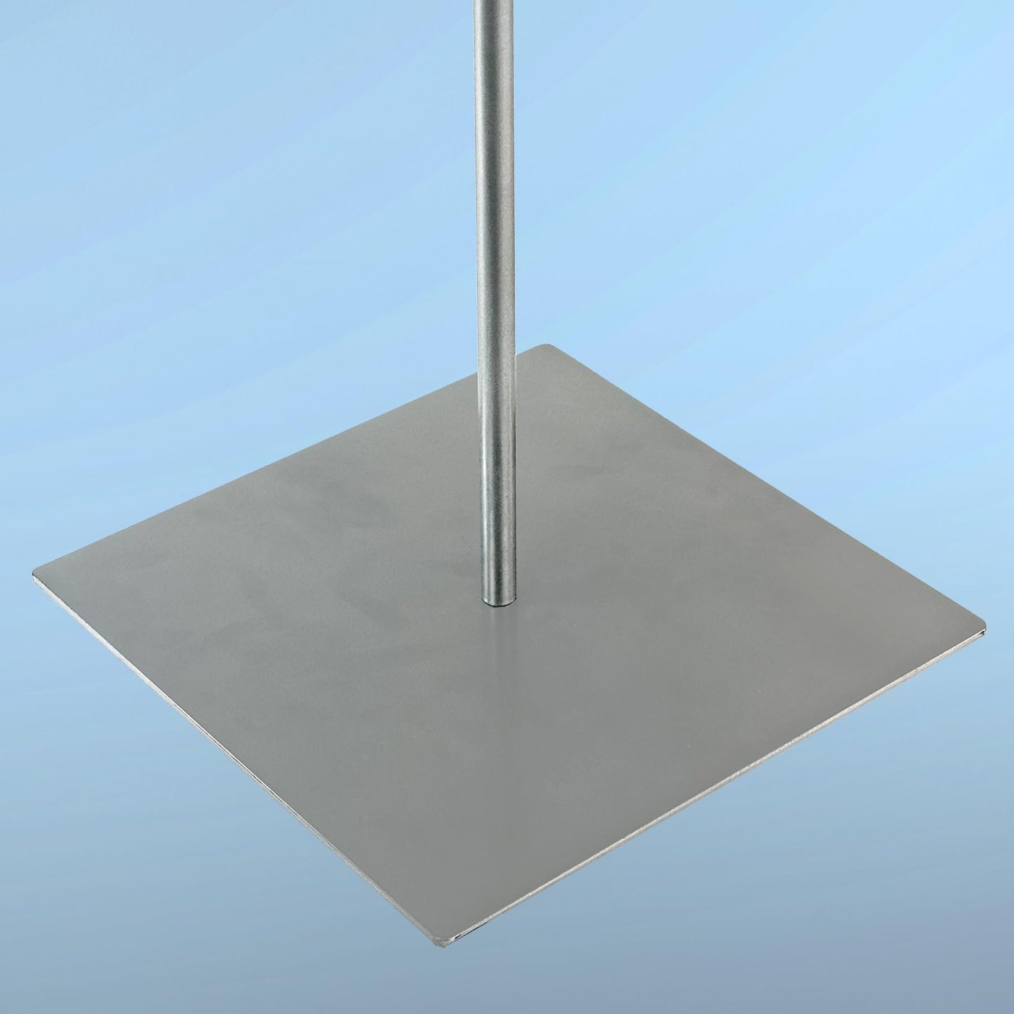 Azar 700971 Pedestal Bowl Floor Display Stand – 10" Clear Acrylic Bowl on Heavy-Duty Square Metal Base, Freestanding Merchandising Fixture for Retail, Events & Trade Shows