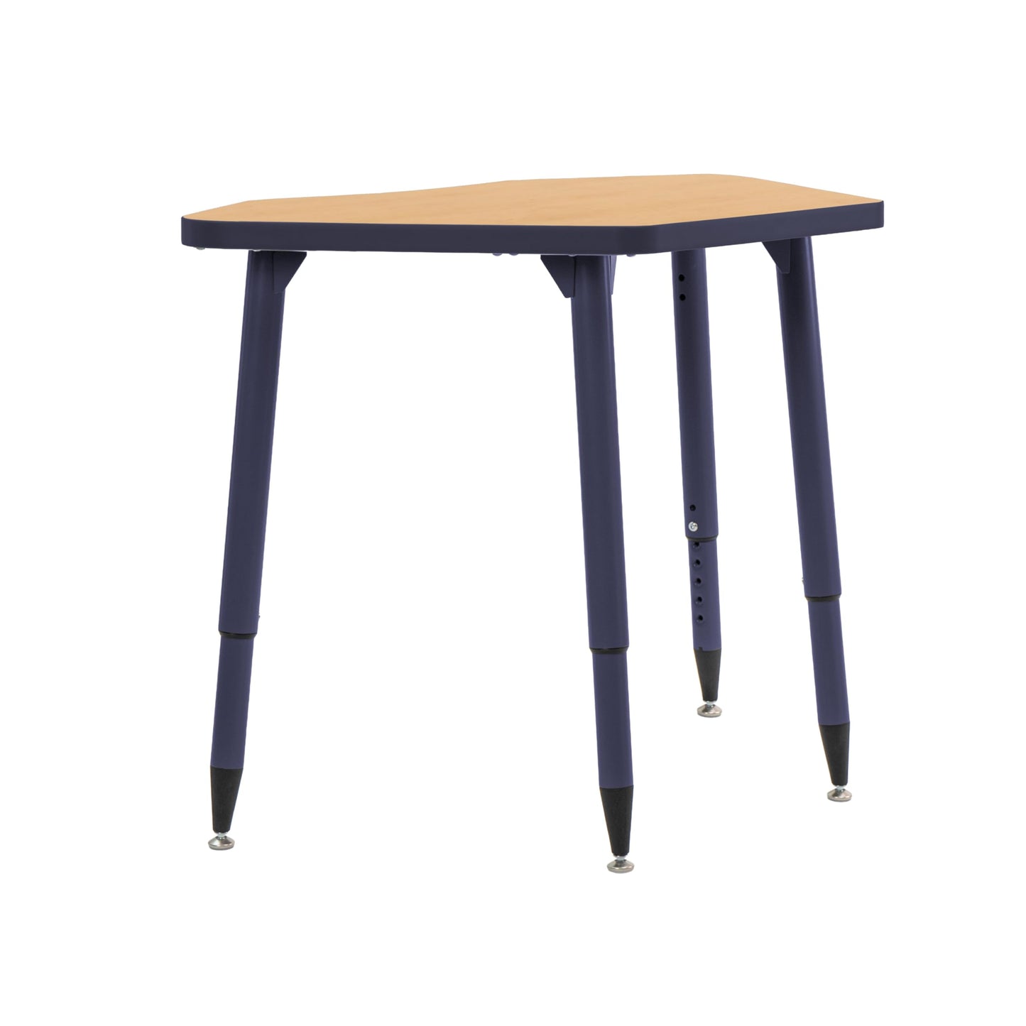 Adapte Commercial Classroom Activity Table - 24" x 36" Petal, ADA Compliant Tapered Legs with Glides & Casters, Adjustable Height 22-34" Wheelchair Accessible, School & Office Furniture