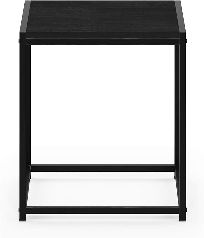 FURINNO Camnus Modern Living End Table, 1 Tier, Metal Frame