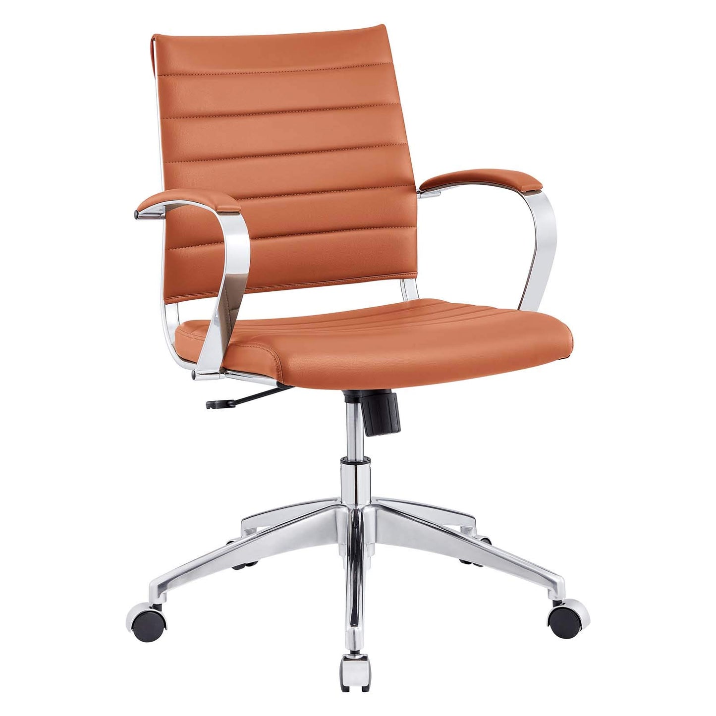 Modway Jive Ribbed, Mid Back Office Chair, Terracotta