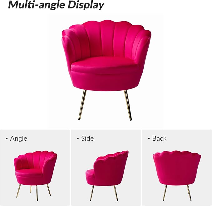HULALA HOME Modern Velvet Accent Chairs Set of 2