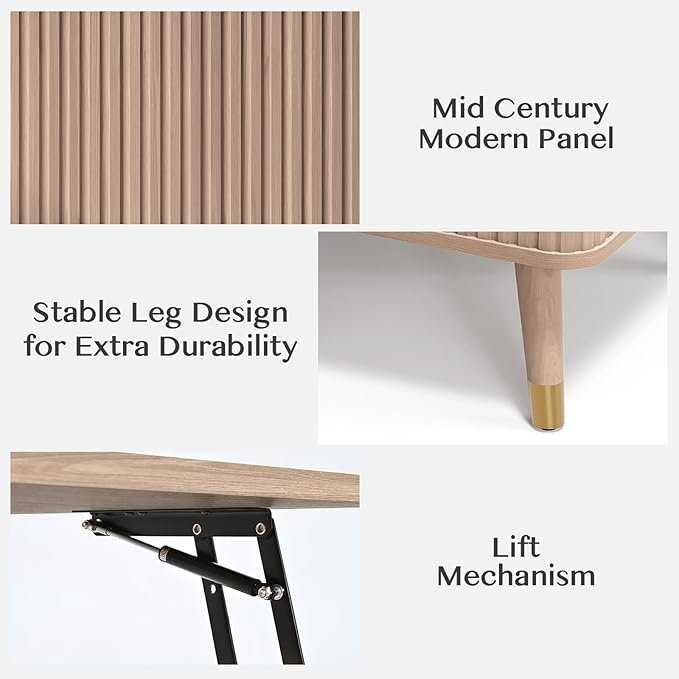 SULIVES Lift Top Coffee Table