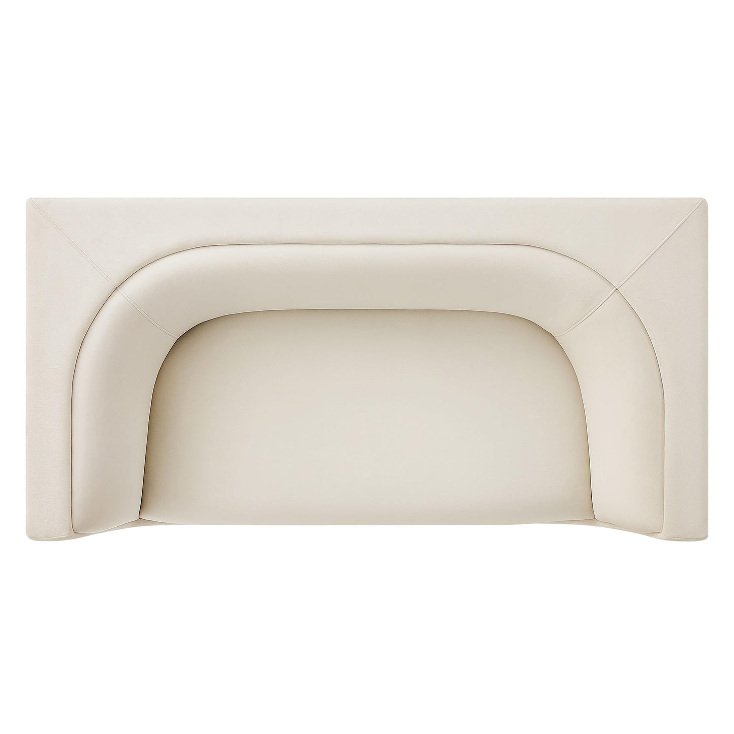 Modway Hilda 67 Inch Modern Curved Back Performance Velvet Loveseat in Alabaster – Plush Upholstered 2-Seat Sofa for Living Room, Apartment, Office