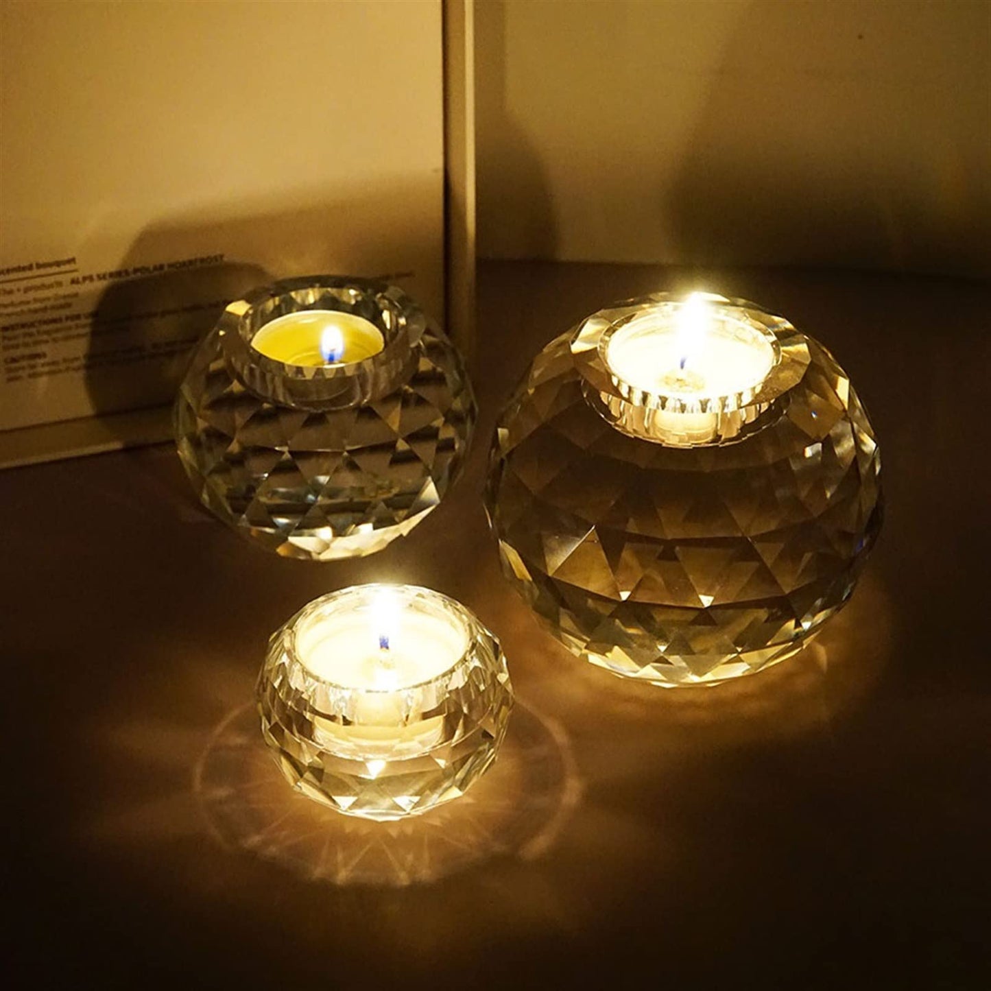 Candlestick Holders Modern Simple Glass Candlestick Small Decorative Candlestick Holder Table Decoration Candle Holders (Size : L)