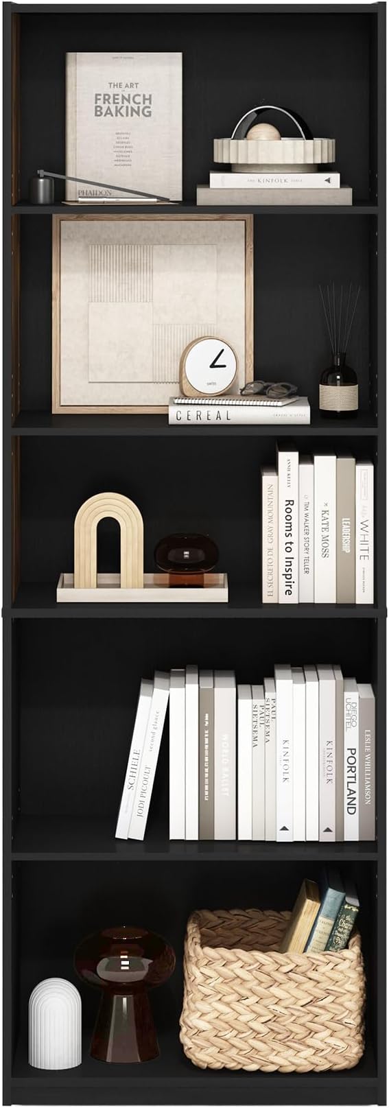 Furinno GEHRY Book Shelf, 5-Tier Bookshelf,