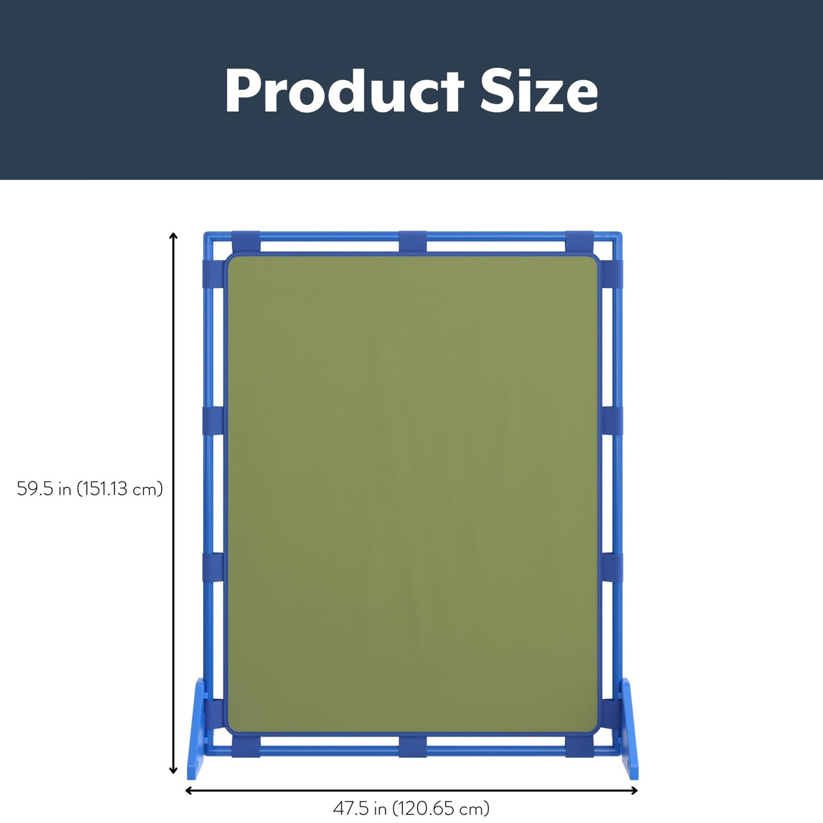 Children's Factory Big Screen PlayPanel, Kids Room Divider, Classroom Privacy Screen, Cantilever Feet Included, Sage