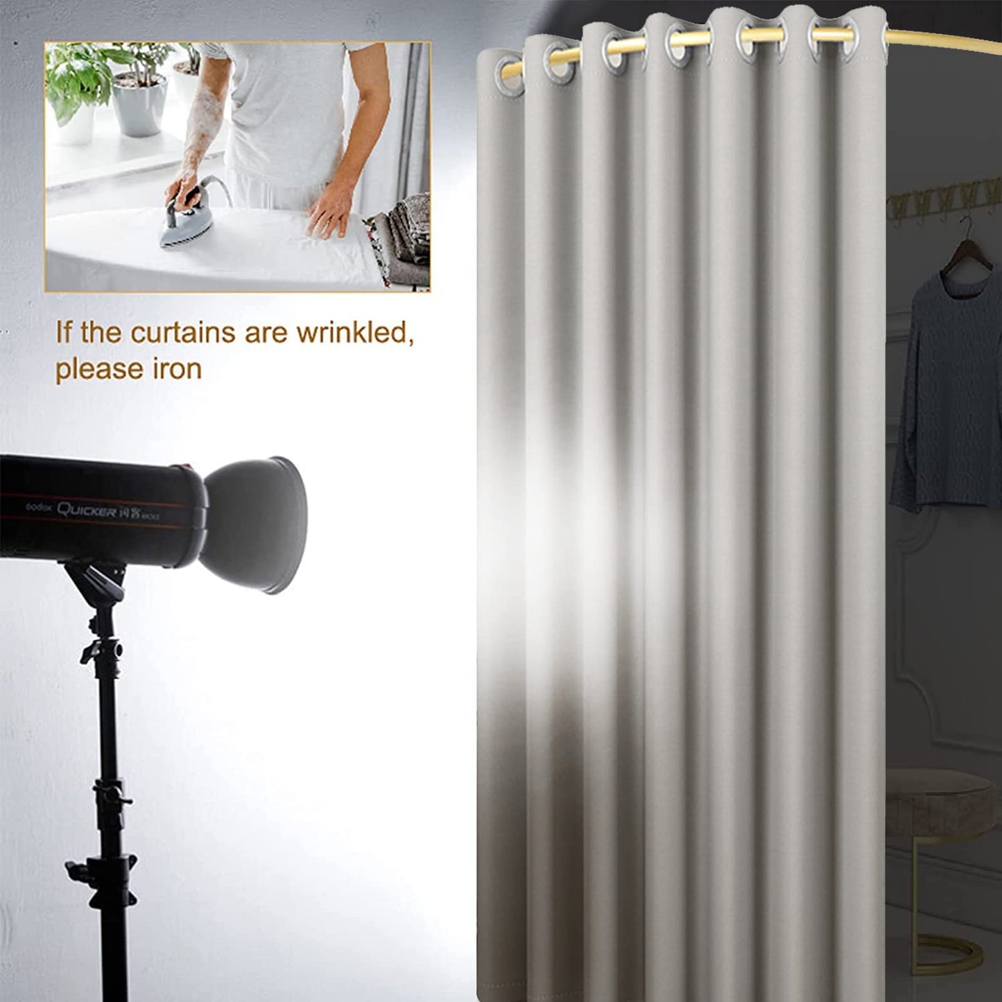 TEENKON Clothing Store Fitting Room, 47 in Dressing Room Used in Mall, Boutique and Office, Corner Wall Mounted Changing Room for Privacy Protection, Include Shading Curtain, Bracket and Hook Up