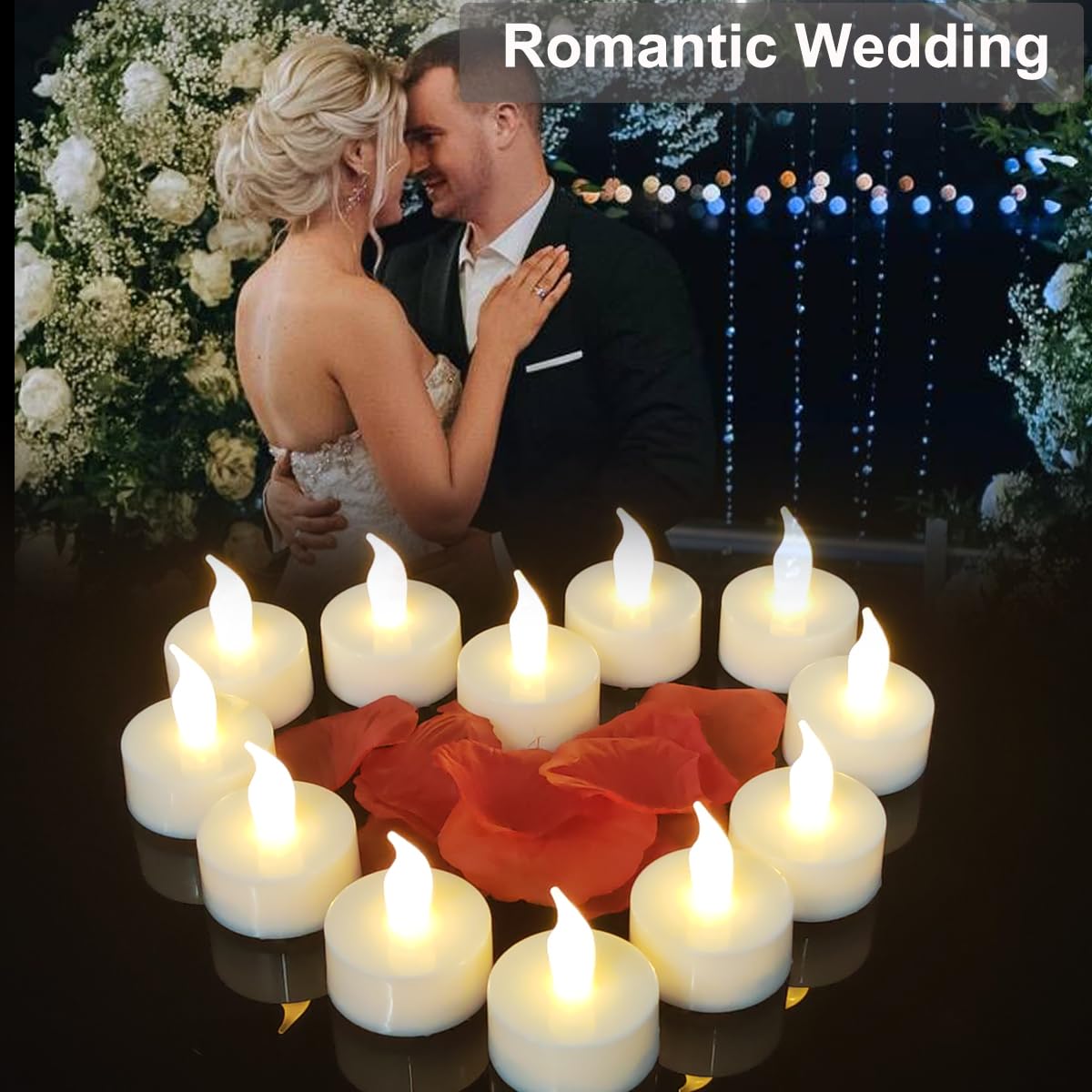 HONGJINGCHEN Rechargeable Candles Tea Lights with Remote Timer,Battery Operated Flameless LED Tea Lights Candles with USB Rechargeable for Halloween,Christmas,Weddings,Birthdays 6-Pack(Warm White)
