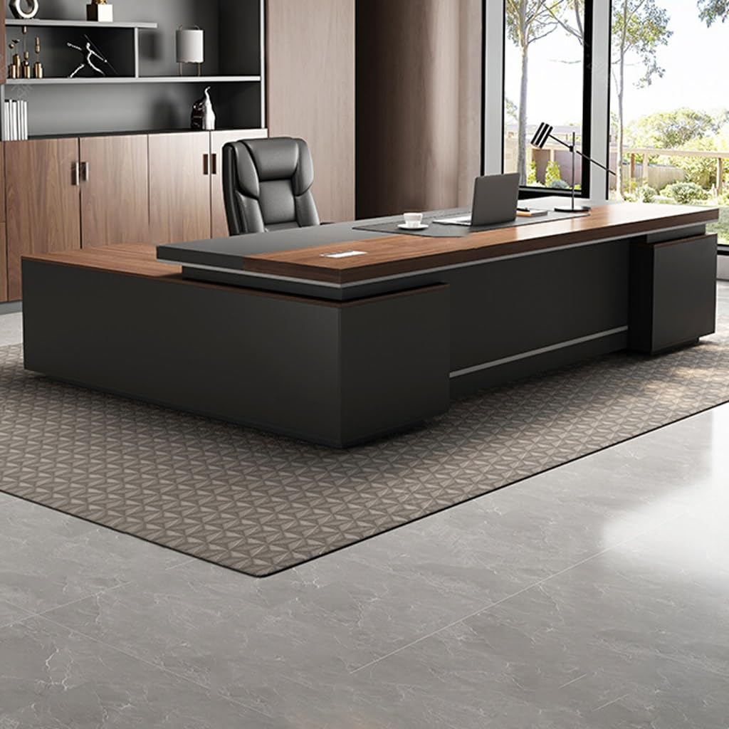 ULTRAWAVE Computer Desk Home Office Desk Executive Desk, Modern CEO/Manager Desk, Executive Table, Large Desk Furniture