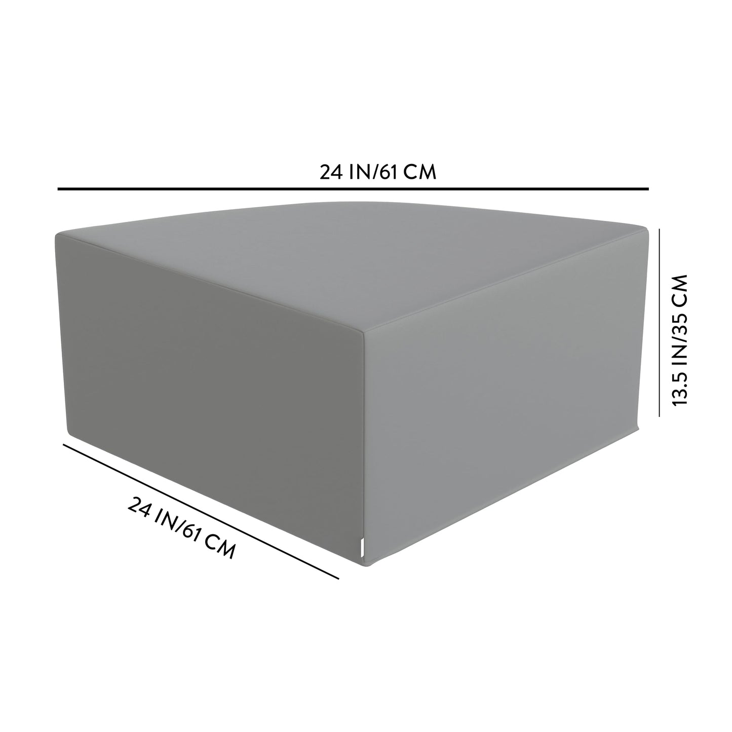 Children's Factory Corner Ottoman for Classroom, Size Large, Clay