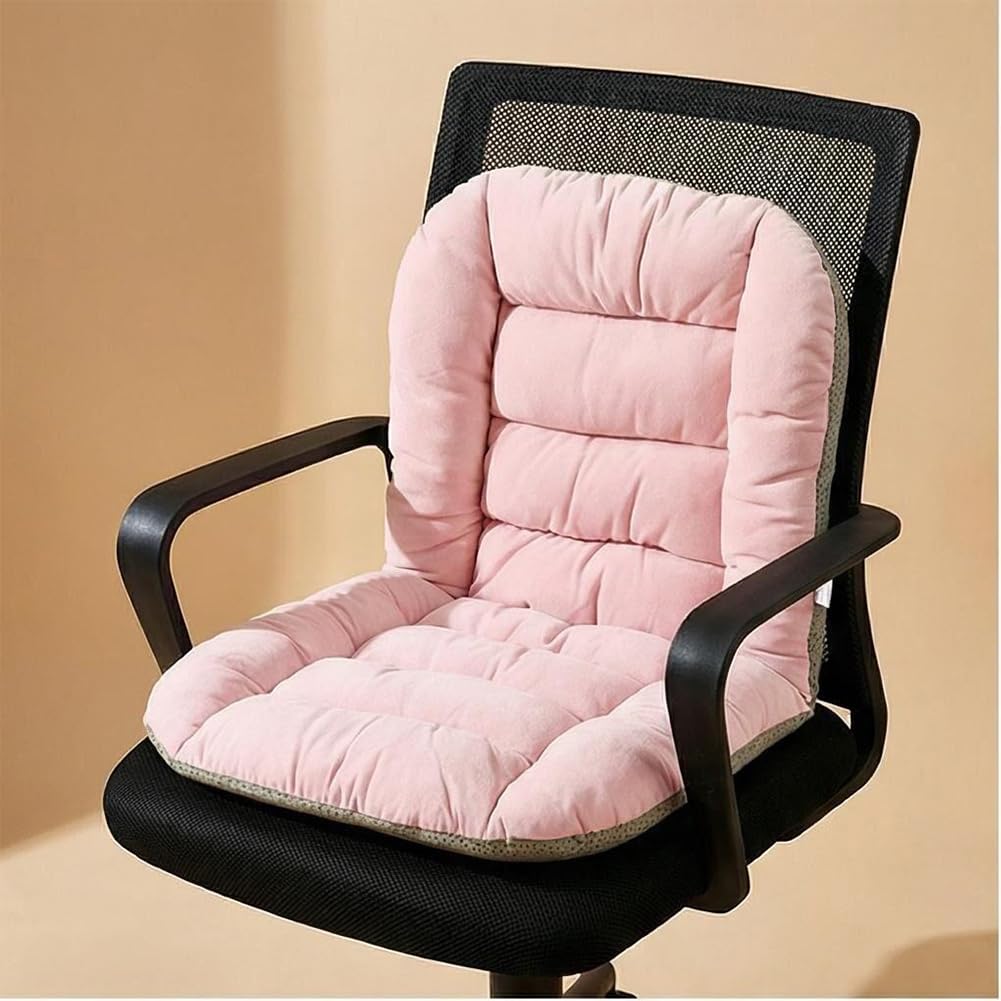 Zxioral Office Chair Cushion，Desk Chair Cushion with High Back Support, Seat Cushion with Non-Slip Bottom for Home Dining Room Kitchen (Dark Gray)