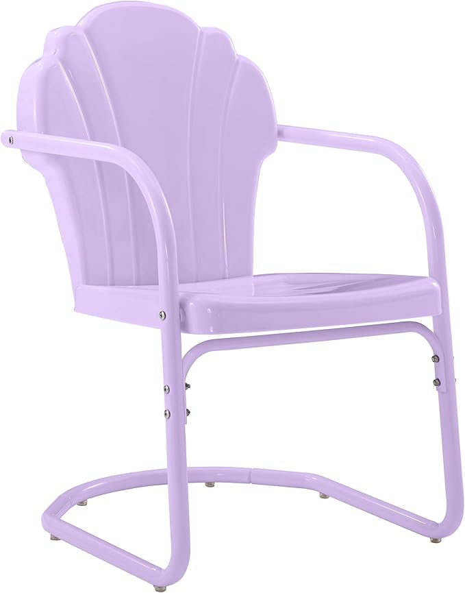 Crosley Furniture Tulip 2-Piece Outdoor Chair Set, Vintage Retro Metal Patio
