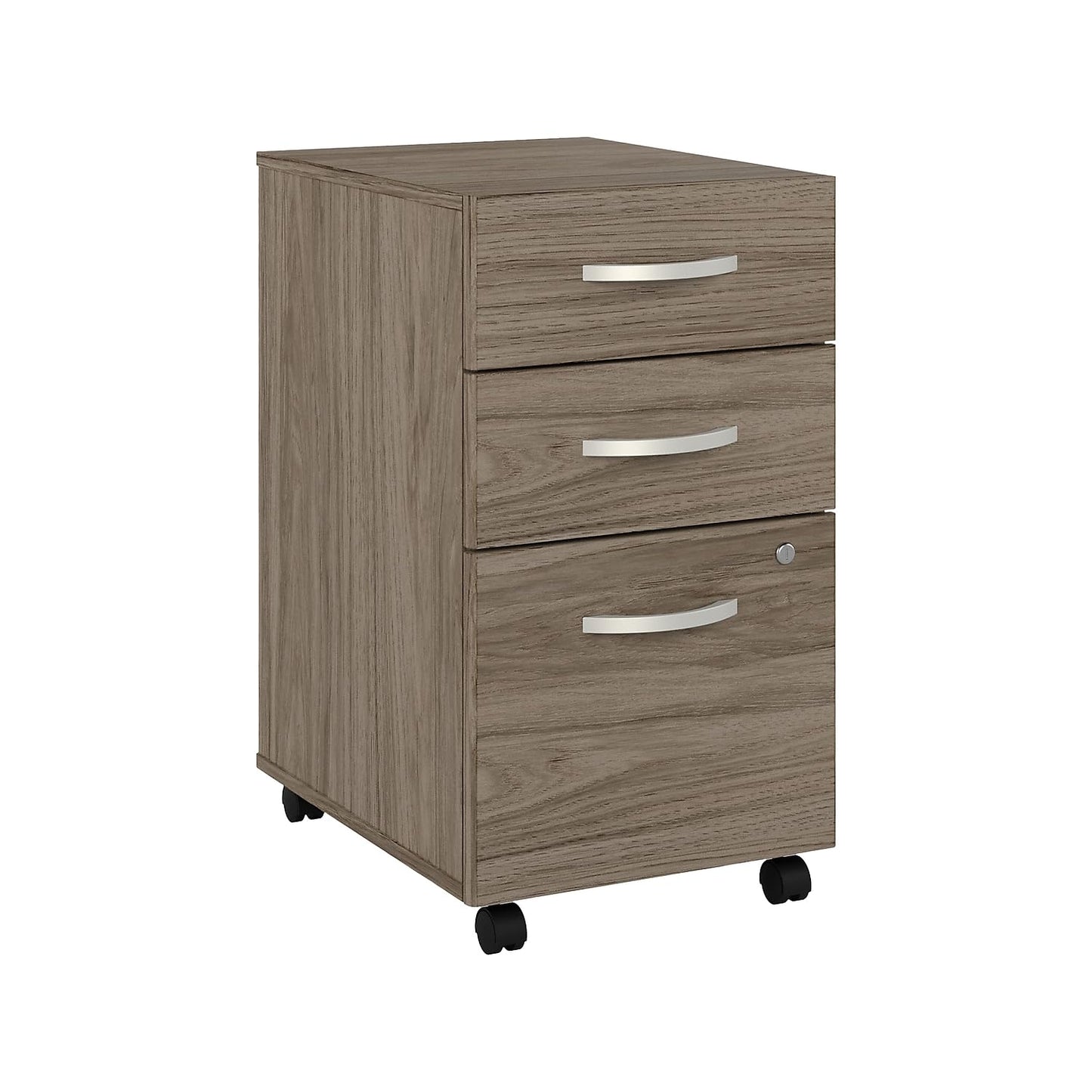 Bush Business Furniture Echo L Shaped Desk in Pure White