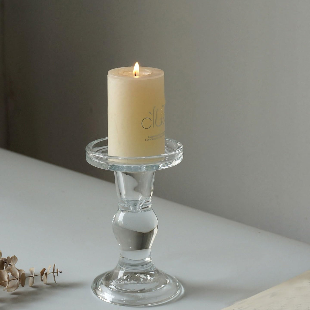 YUHUAWF Candle Holderss Glass Candle Holder, Candlelight Dinner Decoration, Aromatherapy Candle Holder Decorative Candlestick(Small)